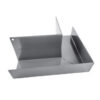 Aluminiowy narożnik profilu okapowego do systemów tarasowych, przeznaczony do estetycznego i szczelnego wykończenia krawędzi tarasu lub balkonu.