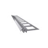 Aluminiowy profil schodowy z perforacją, przystosowany do montażu oświetlenia LED i estetycznego wykończenia krawędzi stopni.