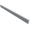 Aluminiowa listwa maskująca C2 RENOPLAST w kolorze szarym, profil prosty do zabudowy systemu okapowego, widok produktu na białym tle.