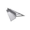 Profil okapowy do tarasów i balkonów, metalowy element montażowy z perforowaną półką pod płytki ceramiczne, widok 3D produktu.