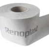 Rolka jasnej taśmy systemowej Renoplast z nadrukiem logo, stosowana do uszczelnień i izolacji w systemach tarasowych i balkonowych.